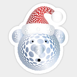 Santa Bubble Bear Sticker